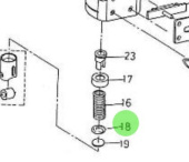Nanni Diesel 970303950 - Lower Spring Seat for Injection and Feed Pump Assemblies