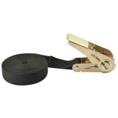 Euromarine Black Polyethylene Ratchet Straps 25 mm, 300 daN