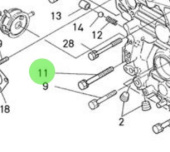 Nanni Diesel 970312955 - Timing Gear Case Bolt for N4.60 and 4.200TD Engines