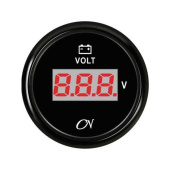Voltmeter Digital - Black Dial, Black Bezel, 8 - 32V