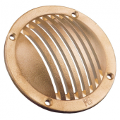 Guidi Brass Slotted Round Scoop 80 mm