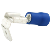 Female Spade Connector, Piggyback Terminal - Blue, 1.5 x 2.5 mm, 100 pcs.
