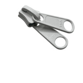 Bainbridge E586 - YKK Vislon Slider Double #10V Metal White (10) - 10 pieces