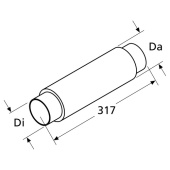 Webasto 1320996A - HEATING AIR SILENCER D90 (Previous: 9026691A)