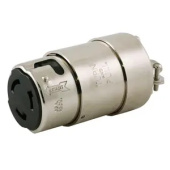 Hubbell HBL363CRC Female Connector Body, 63A 230V, 2-Pole 3-Wire Grounding, Terminal Screws, Watertight