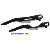 Hurley H2O Davit System 36" Black Mount Soft Bottom With Footplate To Permanently Mount To Swim Platform
