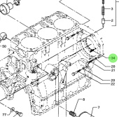 Bukh 503N2368 - Injector Studs for DV24RME, DV29RME, DV32, DV36 and DV48 Engines