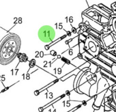Nanni Diesel 970310536 - Timing Gear Case Bolt for N4 and 4.200TD Engines