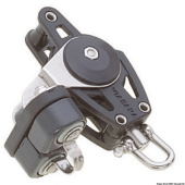 Viadana Composite Ball Bearing Single Block with Becket and Aluminium Cam Cleat for Rope up to 8 mm, 38 mm Sheave