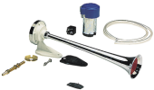 Allpa Chromed Plastic Boat Horn With Compressor, Single Tone, L=390mm, 12v (108db(A)-326hz)