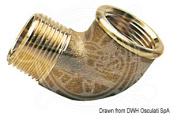 Osculati Brass 90° Male/Female Elbow Fitting, Threaded Pipe Connector