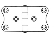 Talamex Stainless Steel AISI 304 Hinge 180x40x2mm