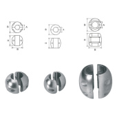 E. Polipodio Zinc Shaft Collar Anodes, Shaft Ø18–85 mm