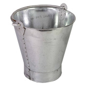 Bucket Galvanized Steel Zinc Coloured 10 L