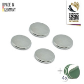 Silwy PM00-14-4 - Power Magnets Silwy Silver, Set Of 4