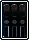 Allpa Aluminum Circuit Panel, 12v, 133x95mm, 3-Position