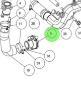 Nanni Diesel 95710037 - Water Return Flange for Heat Exchanger Systems