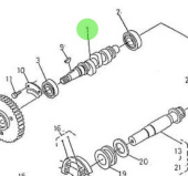 Nanni Diesel 970310372 - Fuel Injection Pump Camshaft for 3.100HE and N3.30 Engines