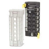 Blue Sea 5052 - Circuit Breaker Block ST CLB 6 Circuits with Grounding