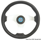 Osculati 45.163.03 - Technic Steering Wheel Black/Silver 350 mm