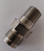Parker 30-0946 1/4" MPT × 3/8" O-Ring Flat Hose Titanium Adapter