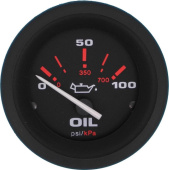Veethree 57929E - Amega Domed Oil Pressure Meter 100psi (SW)