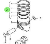 Nanni Diesel 970307555 - Piston Ring Set for HE and N Series Engines