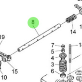 Nanni Diesel 970313406 - Rocker Arm Shaft for N3.30 Engines