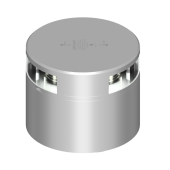 Lopolight 201-012-180-CD - Navigation Light 2NM 180° White, Single, Silver W/Conn & Alu-Base CD
