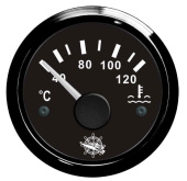 Osculati 27.320.08 – Water Temperature Gauge 40–120°C, Black Dial & Black Bezel, Ø57 mm