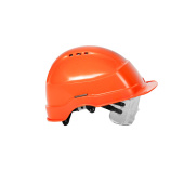 Safety Helmet Orange + Glasses