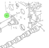 Nanni Diesel 970302051 - Idler Gear Shaft for 4.190HE Engines