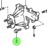 Nanni Diesel 970312939 - Flange Bolt for Fresh Water Pump