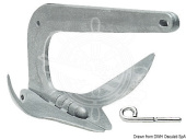 Osculati 01.104.07 - Trefoil Anchor, Foldable 7.5 kg