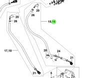 Bukh 00360-BS133 - Fuel Return Hose Assembly for S270J Engines