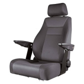 Helmsman's Seat Mahler Fabric Black/Grey Without Base