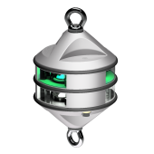 Lopolight 300-112+15G2-H2C-P - Navigation Light 3NM 360° White/Green, Hoist, Silver Anodized