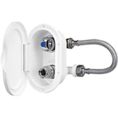 Nuova Rade 54609 - Case with Cold Water Tap & Outlet, Elbow Connector w/Lid, White