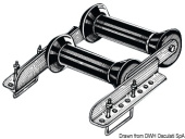 Osculati 02.040.69 - Rear Swinging Double Roller 60 mm