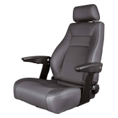 Helmsman's Seat Mahler Leather/Fabric Dark Grey Without Base