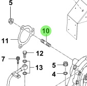 Bukh 28257-42850 - Stud for R210J Exhaust Manifold and Turbocharger