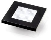 Hella Marine 2XT 980 581-541 - LED Enhanced Brightness Square Courtesy Lamp, White, Black Plastic Rim, 24V