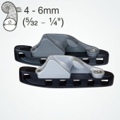 Clamcleat CL827-17 Aero Cleats with CL217 Mk1 Side-Entry Starboard for 4–6 mm Rope