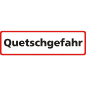 Marine Crushing Hazard Warning Sticker "Quetschgefahr", German, Soft PVC, 350×100 mm