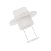 Barton 42358 – Transom Drain Bung & Socket White, Ø15mm Bore, Screw-Type with O-Ring