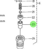 Nanni Diesel 970310388 - Injection Nozzle Piece for 3.100HE Engines