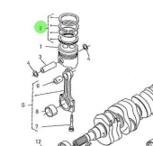 Nanni Diesel 970310438 - Piston Ring Assembly for 5.250TDI Engines