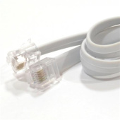 Telephone Cable 6-Core Modular 2.5m