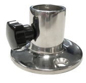 Allpa Stainless Steel Flag Pole Base Straight Model 90°, 81x42x45mm; For 25mm Flag Pole