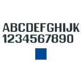 Light Blue Letters And Numbers 200 mm U